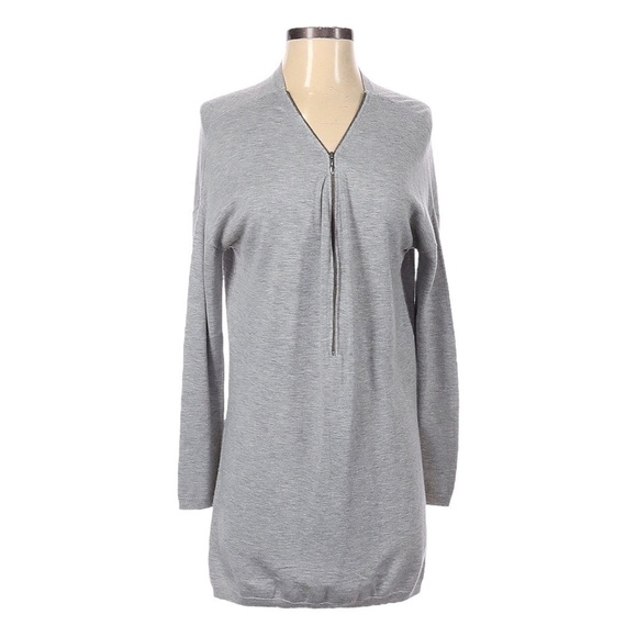 Trouvé Gray Longline Half Zip Pullover Lightweight Comfy Sweater Size S - Picture 1 of 7